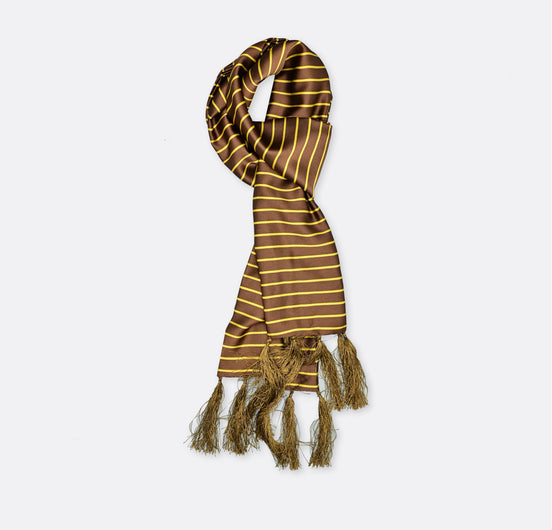 Yellow Cane Hazel Silk Men Scarf by Monzoro
