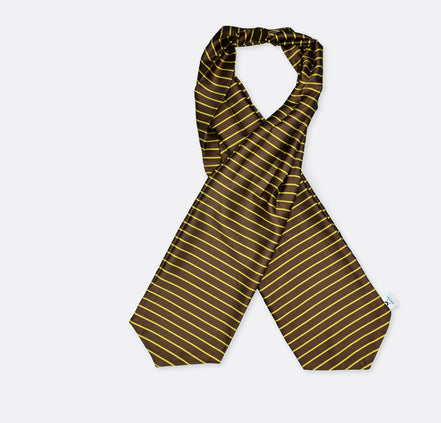 Yellow Cane Hazel Silk Ascot by Monzoro – view 7