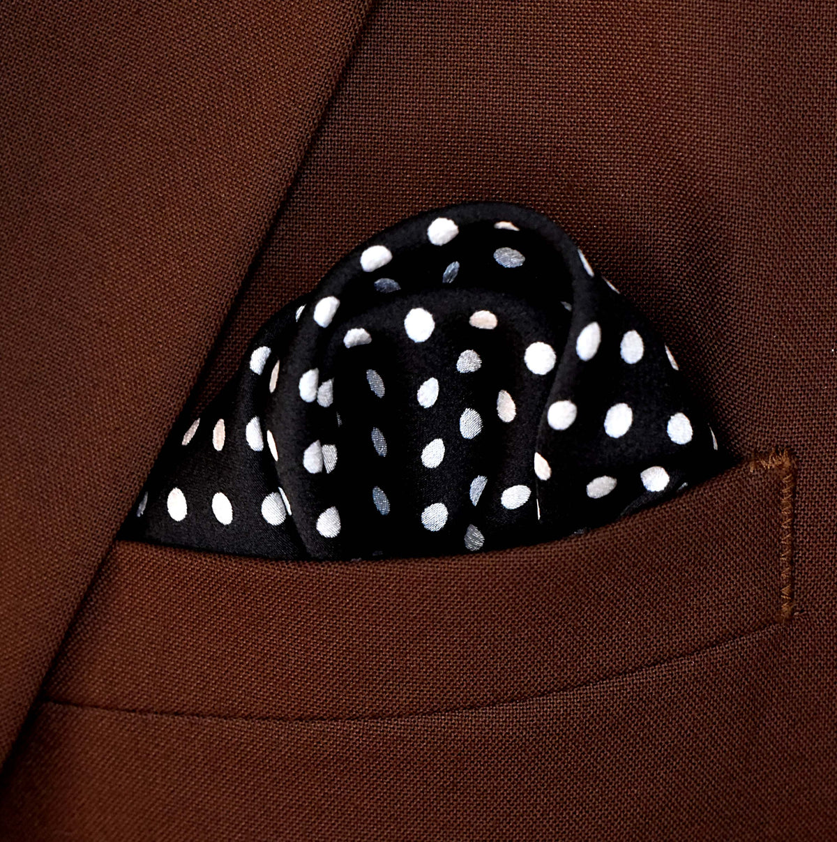 Point Black Silk Pocket Square by Monzoro – view 4