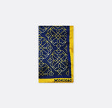 Navy and gold rugs Silk Pocket Square