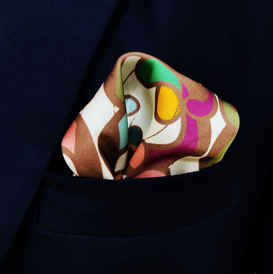 Crimson Echo Silk Pocket Square by Monzoro – view 2
