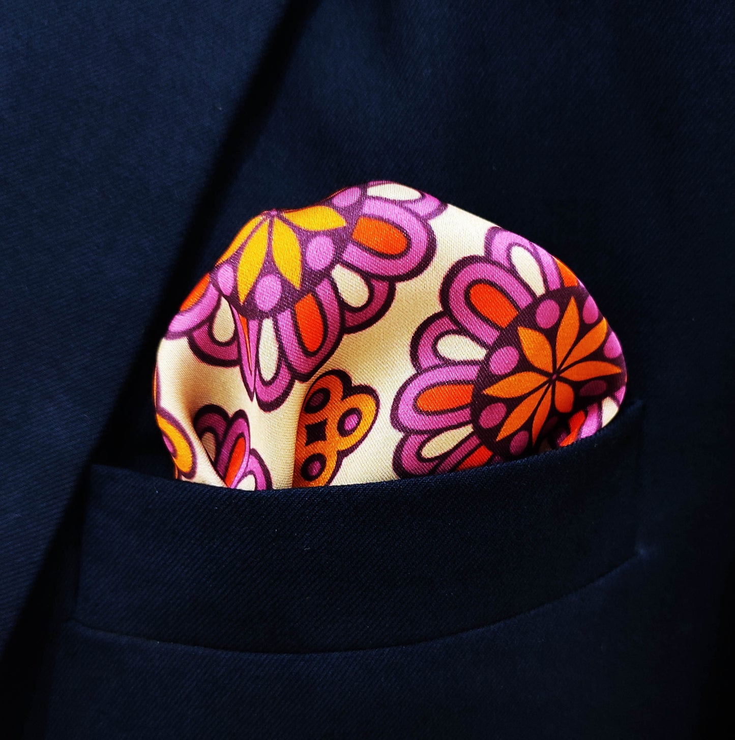 Ethnic Vector Pattern Silk Pocket Square