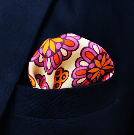 Ethnic Vector Pattern Silk Pocket Square by Monzoro – view 2