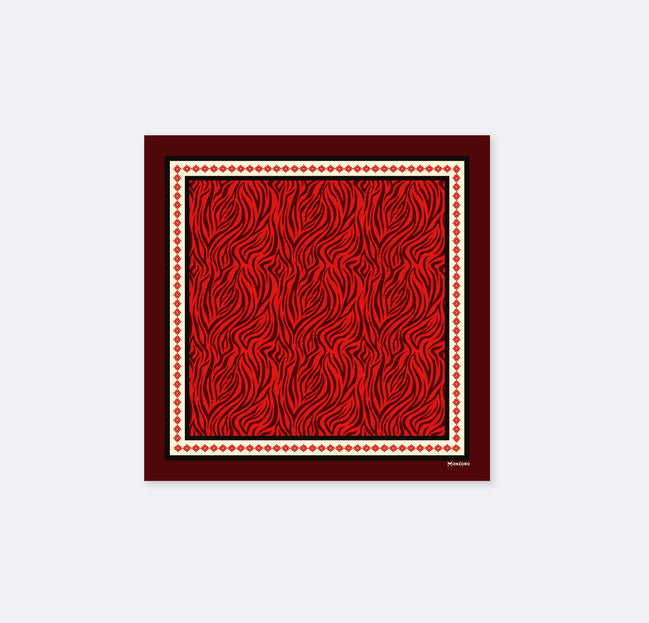 Red Velvet - Silk Pocket Square by Monzoro