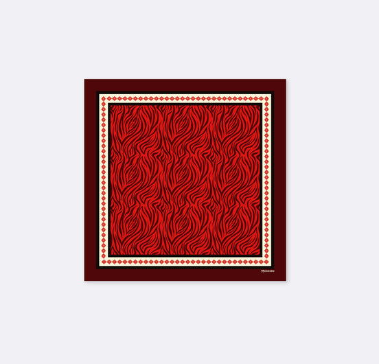 Red Velvet - Silk Pocket Square by Monzoro