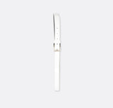Luxury white leather belt