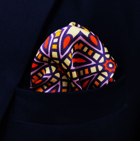 Colourful Abstract Art Silk Pocket Square by Monzoro – view 2