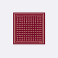 Maroon & Gold Reversible Silk Pocket Square by Monzoro