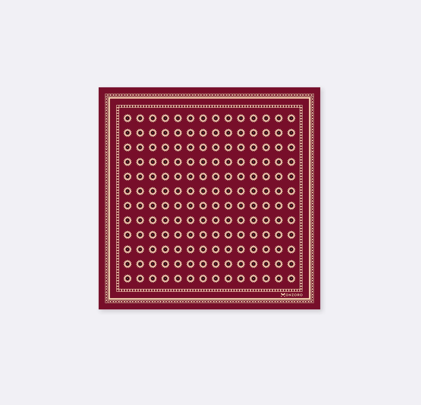 Maroon & Gold Reversible Silk Pocket Square