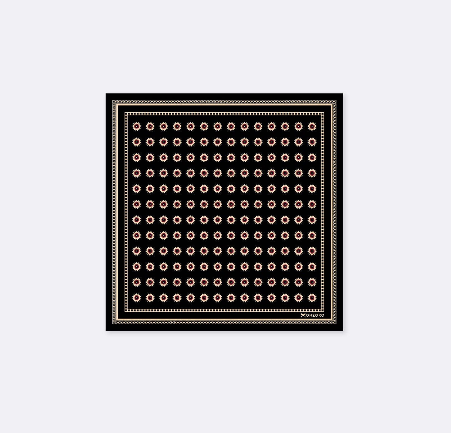 Black & Gold Reversible Silk Pocket Square