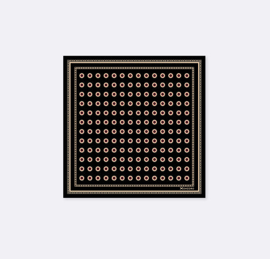Black & Gold Reversible Silk Pocket Square