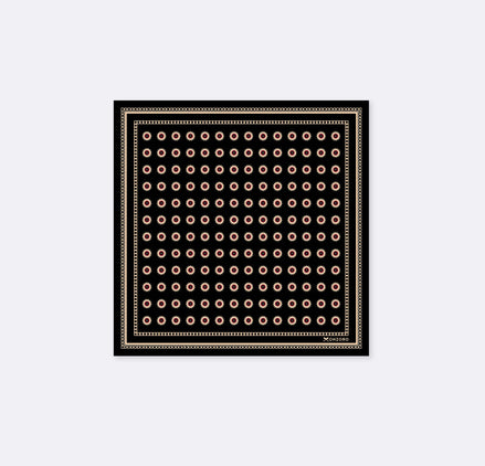 Black & Gold Reversible Silk Pocket Square by Monzoro