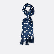 Navy Polka - Silk Men Scarf by Monzoro