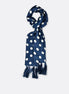 Navy Polka - Silk Men Scarf by Monzoro