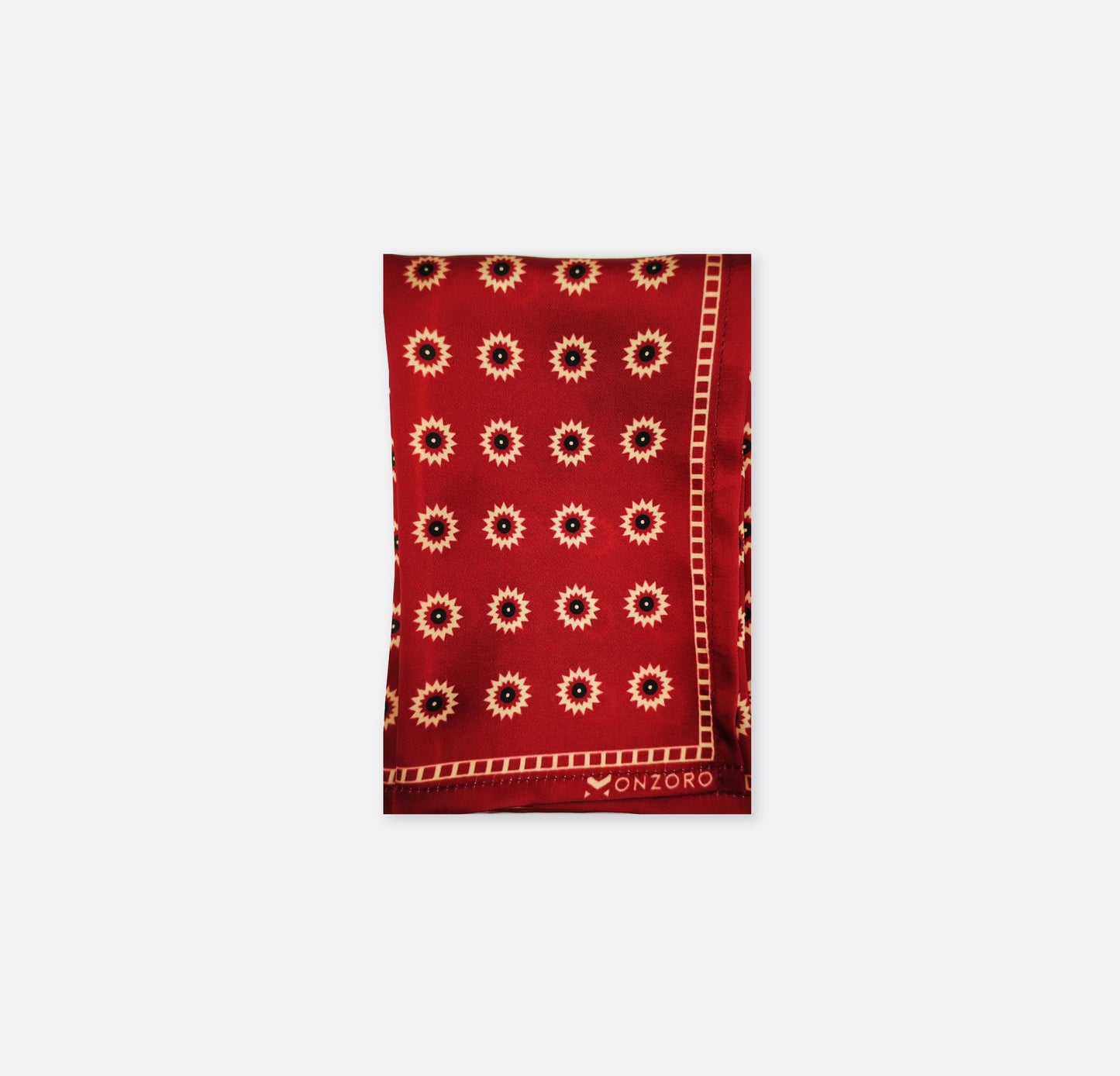Maroon & Gold Reversible Silk Pocket Square