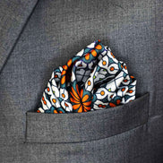 Mexican Floral Loop – Silk Pocket Square by Monzoro – view 5