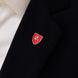 Classic Knight Shield Red and Gold Lapel Pin