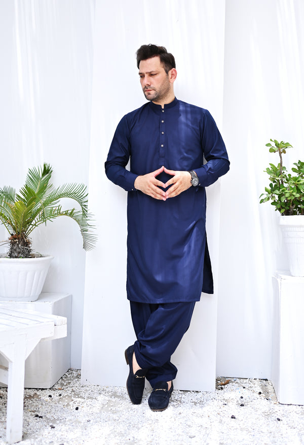 Tabeer - Stitched Navy Blue
