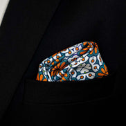 Mexican Floral Loop – Silk Pocket Square by Monzoro – view 4