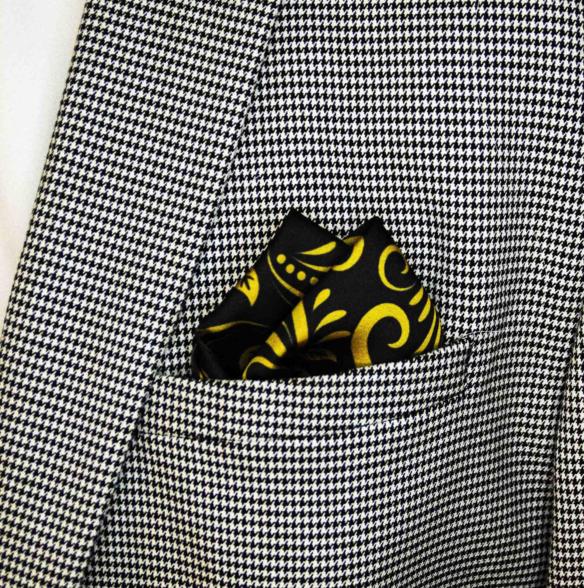 Chinese Floral Art – Silk Pocket Square by Monzoro – view 6