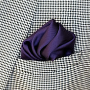 Dark Mauve Solid Silk Pocket Square by Monzoro – view 4