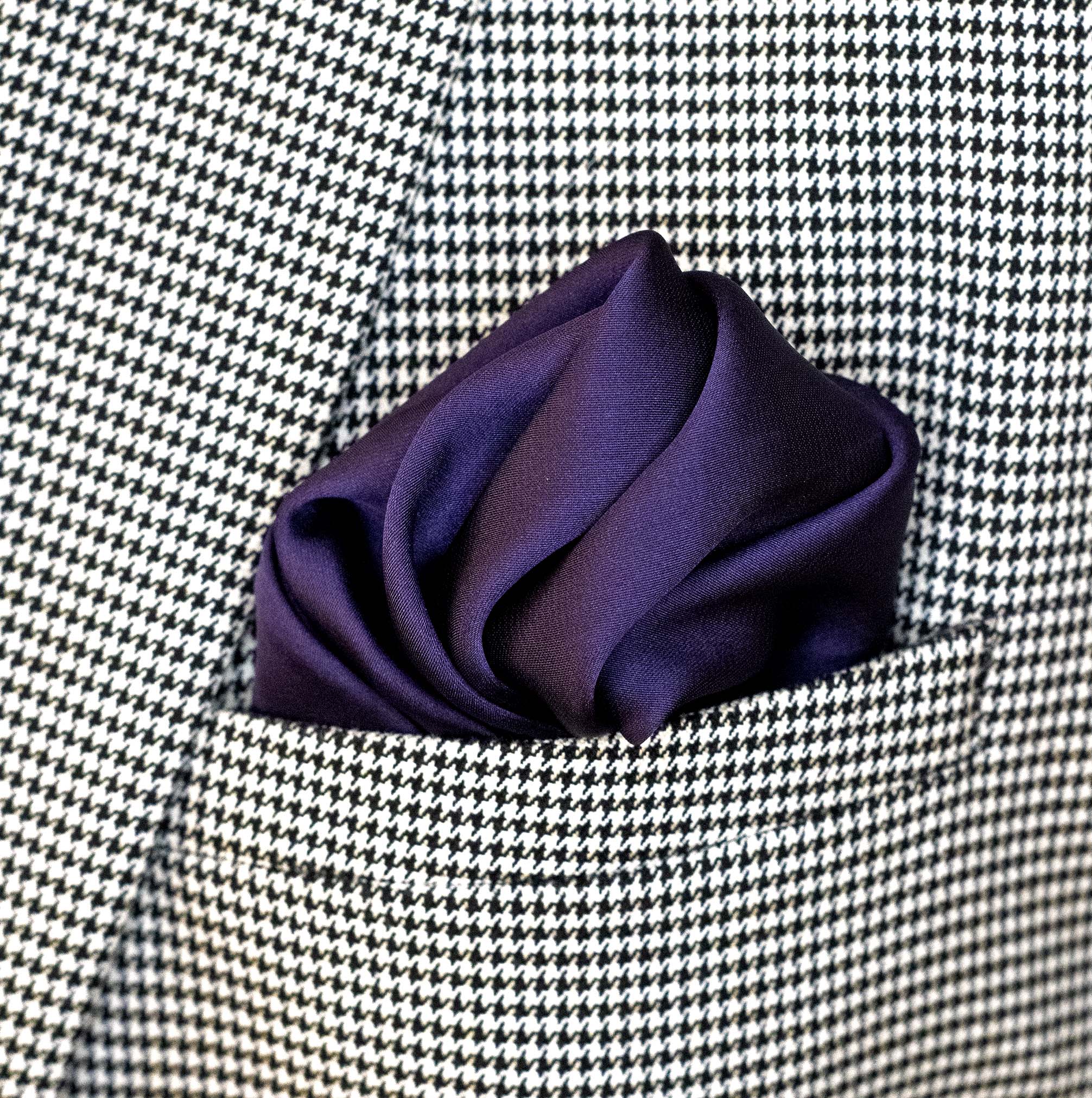 Dark Mauve Solid Silk Pocket Square by Monzoro – view 4