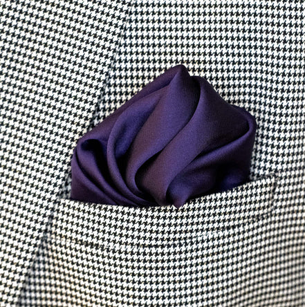 Dark Mauve Solid Silk Pocket Square by Monzoro – view 4