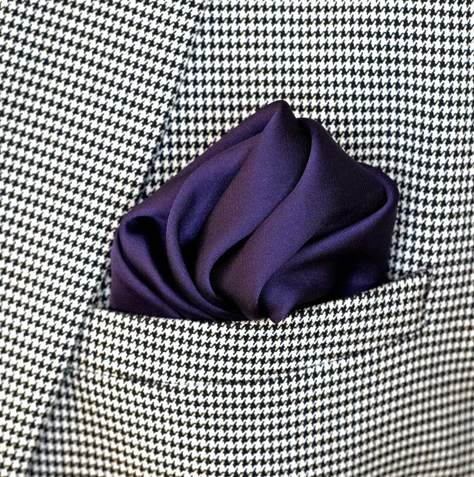 Dark Mauve Solid Silk Pocket Square by Monzoro – view 4