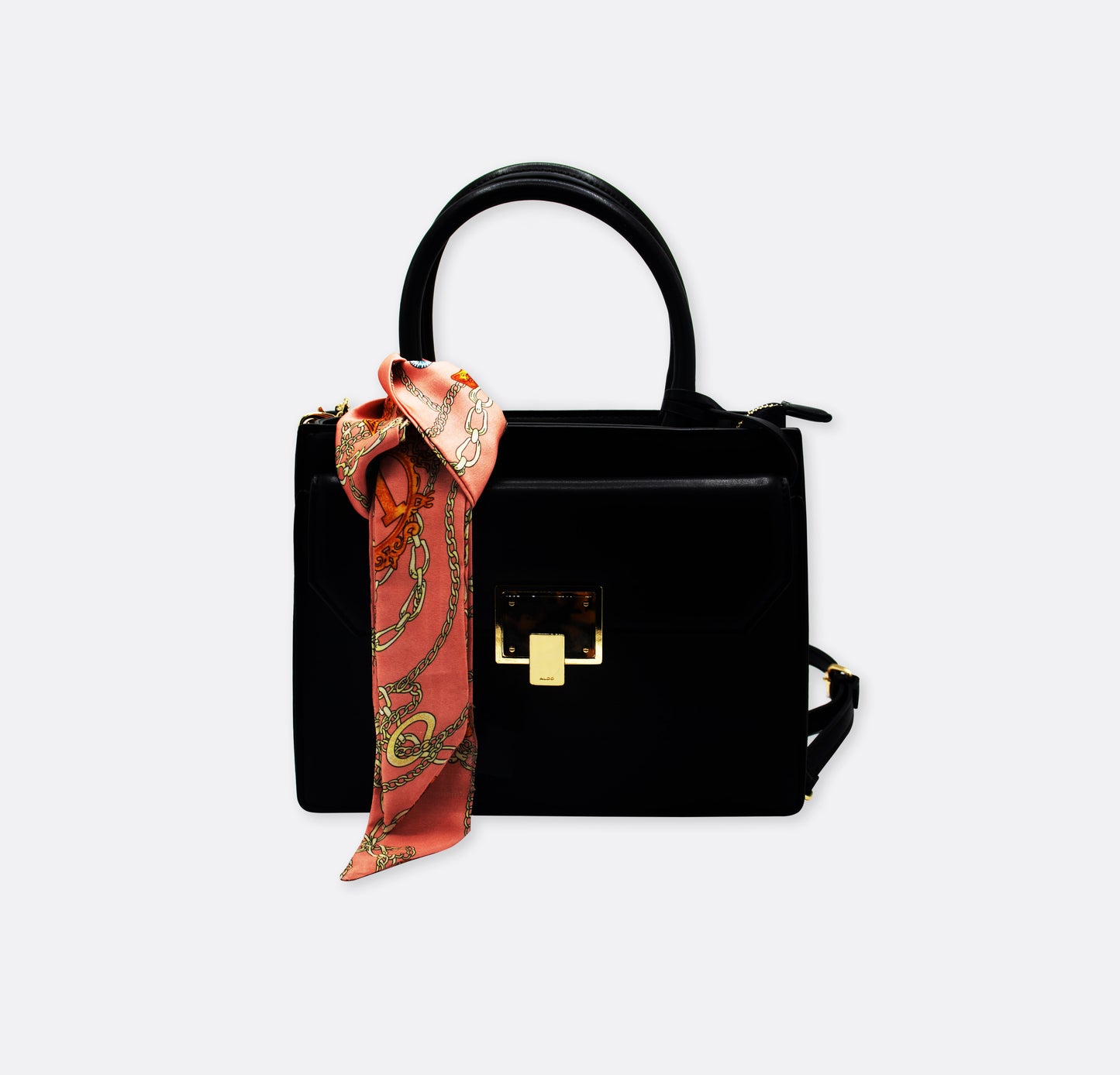 Curb and Link Chain Art - Silk Twilly Scarf