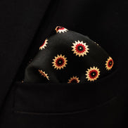 Black & Gold Reversible Silk Pocket Square by Monzoro – view 4