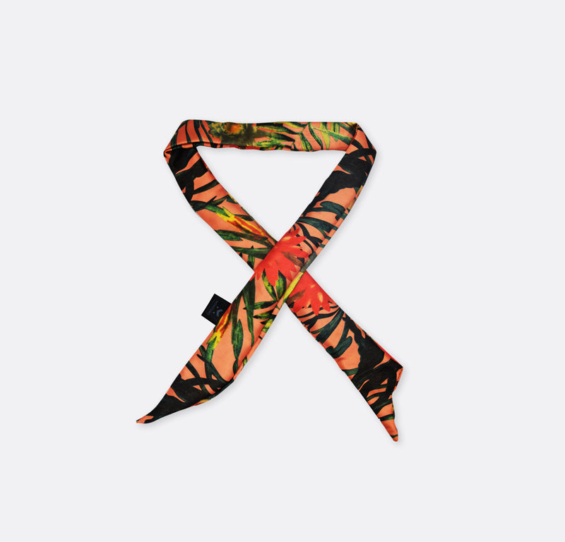 safari and floral - silk twilly scarves