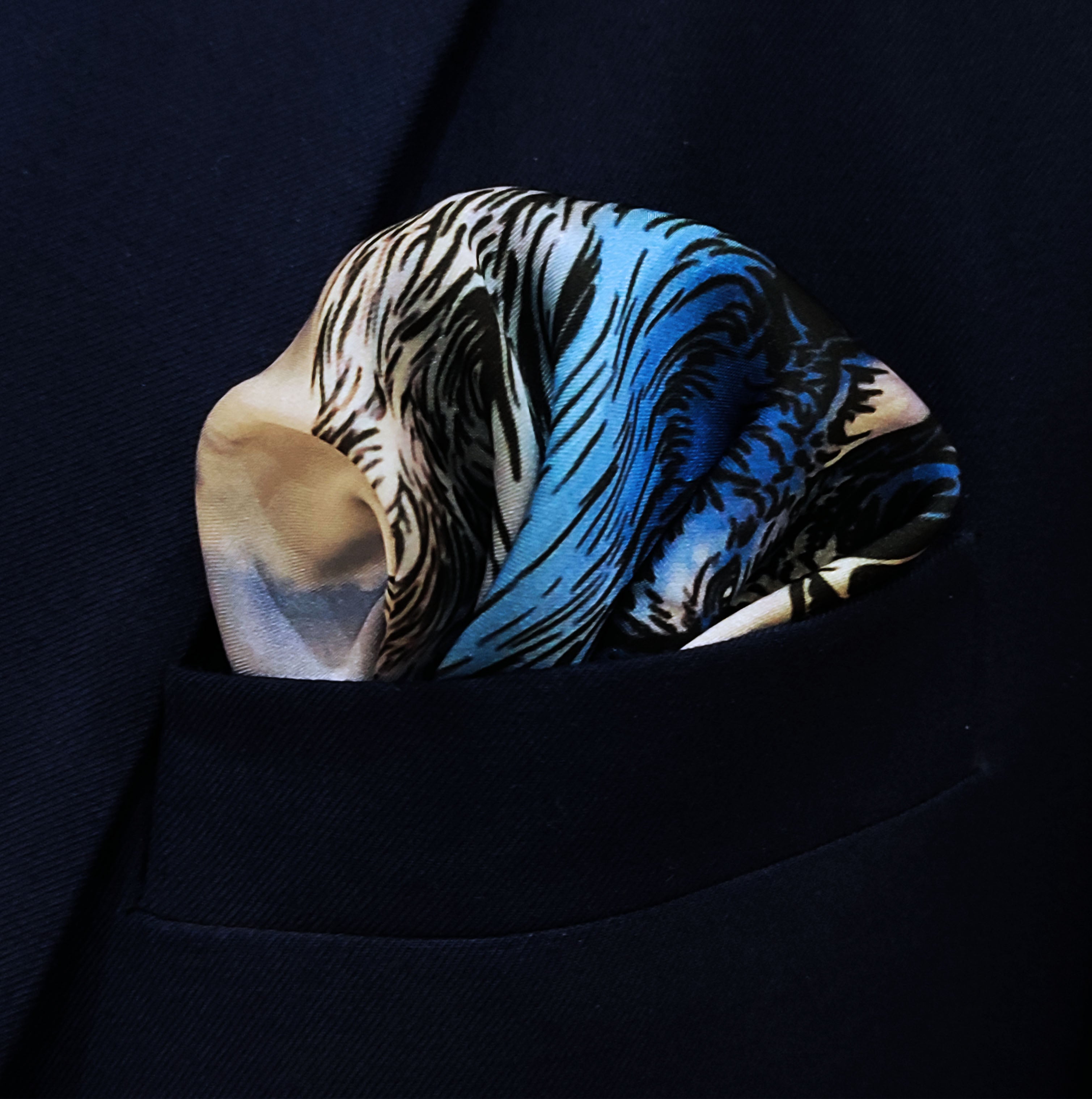 Markhor - Silk Pocket Square by Monzoro – view 3