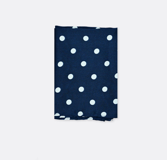 Blue Polka Drops - Silk Pocket Square by Monzoro – view 2