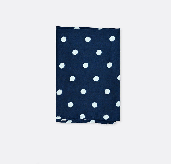 Blue Polka Drops - Silk Pocket Squares