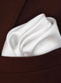 Pearl White Paradigm Silk Pocket Square by Monzoro – view 2