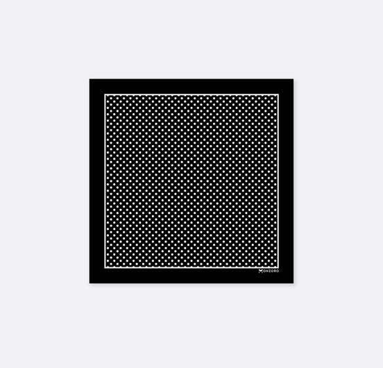 Point Black Silk Pocket Square by Monzoro