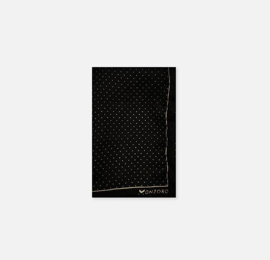 Black Dot Polka - Silk Pocket Square by Monzoro – view 2