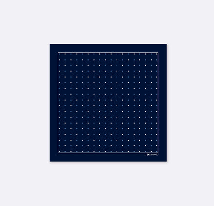 Blue Multi Dotted Silk Pocket Square by Monzoro