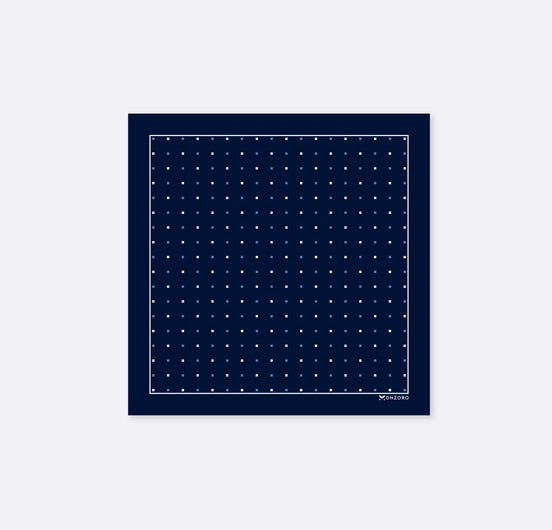 Blue Multi Dotted Silk Pocket Square by Monzoro