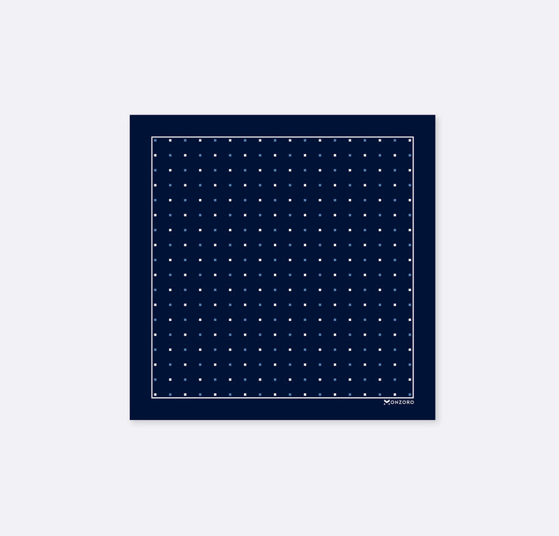 BLUE MULTI DOTTED SIlk Pocket squares