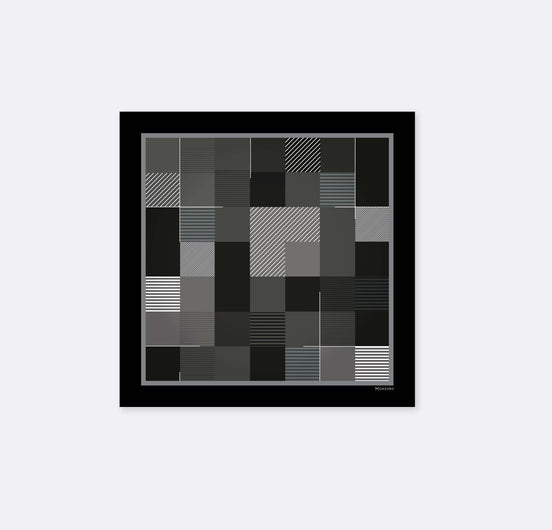 Black & White Abstract - Silk Pocket Square by Monzoro