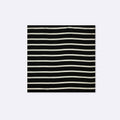 Black with White Stripes - Silk Men Pocket Square by Monzoro