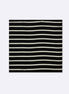 Black with White Stripes - Silk Men Pocket Square by Monzoro