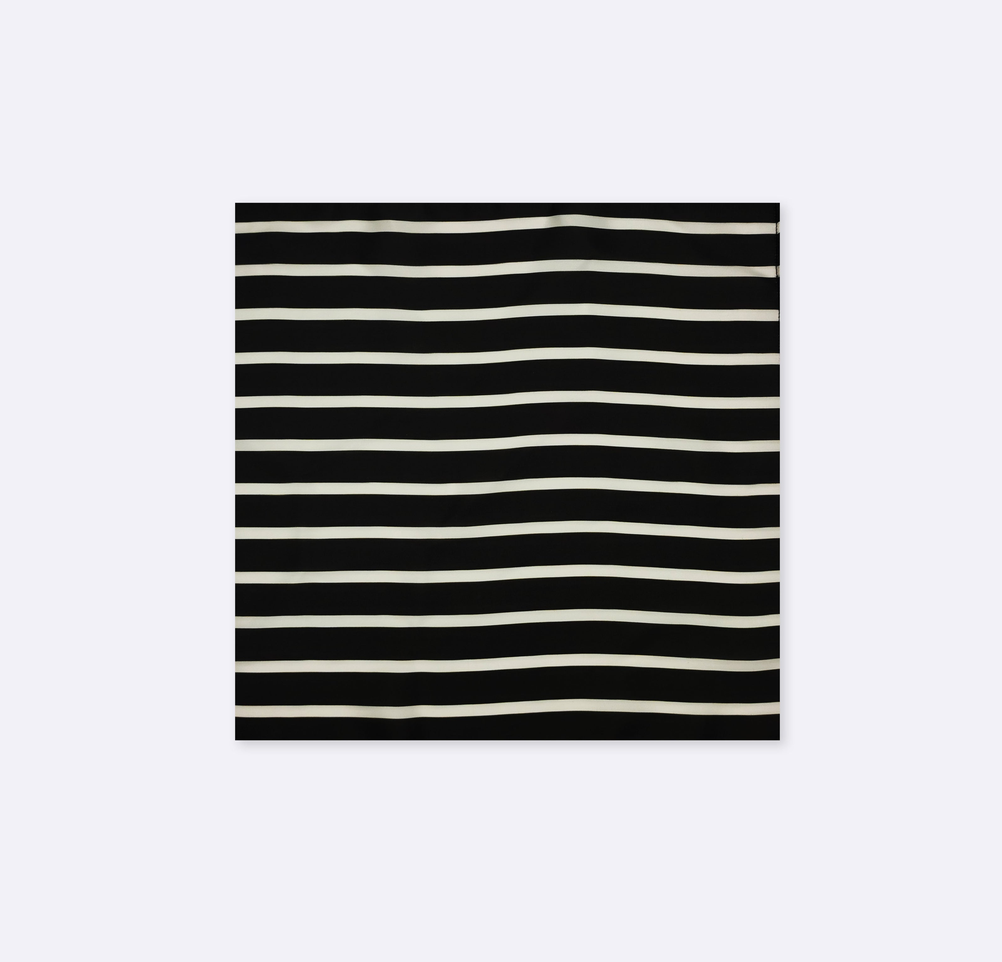 Black with White Stripes - Silk Men Pocket Square by Monzoro