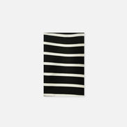 Black with White Stripes - Silk Men Pocket Square by Monzoro – view 2