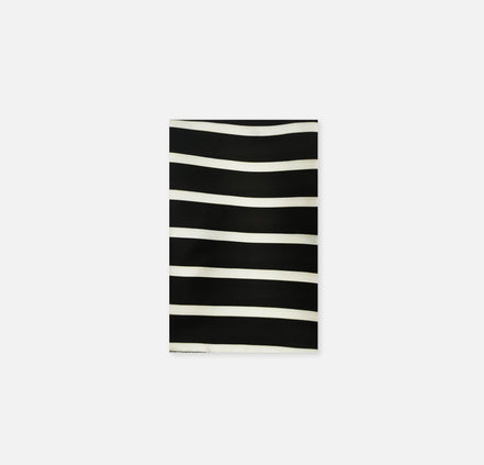 Black with White Stripes - Silk Men Pocket Square by Monzoro – view 2