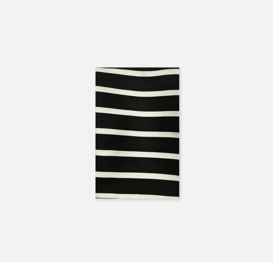 Black with White Stripes - Silk Men Pocket Square by Monzoro – view 2
