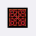 Black & Red Seamless Geometric - Silk Pocket Square by Monzoro