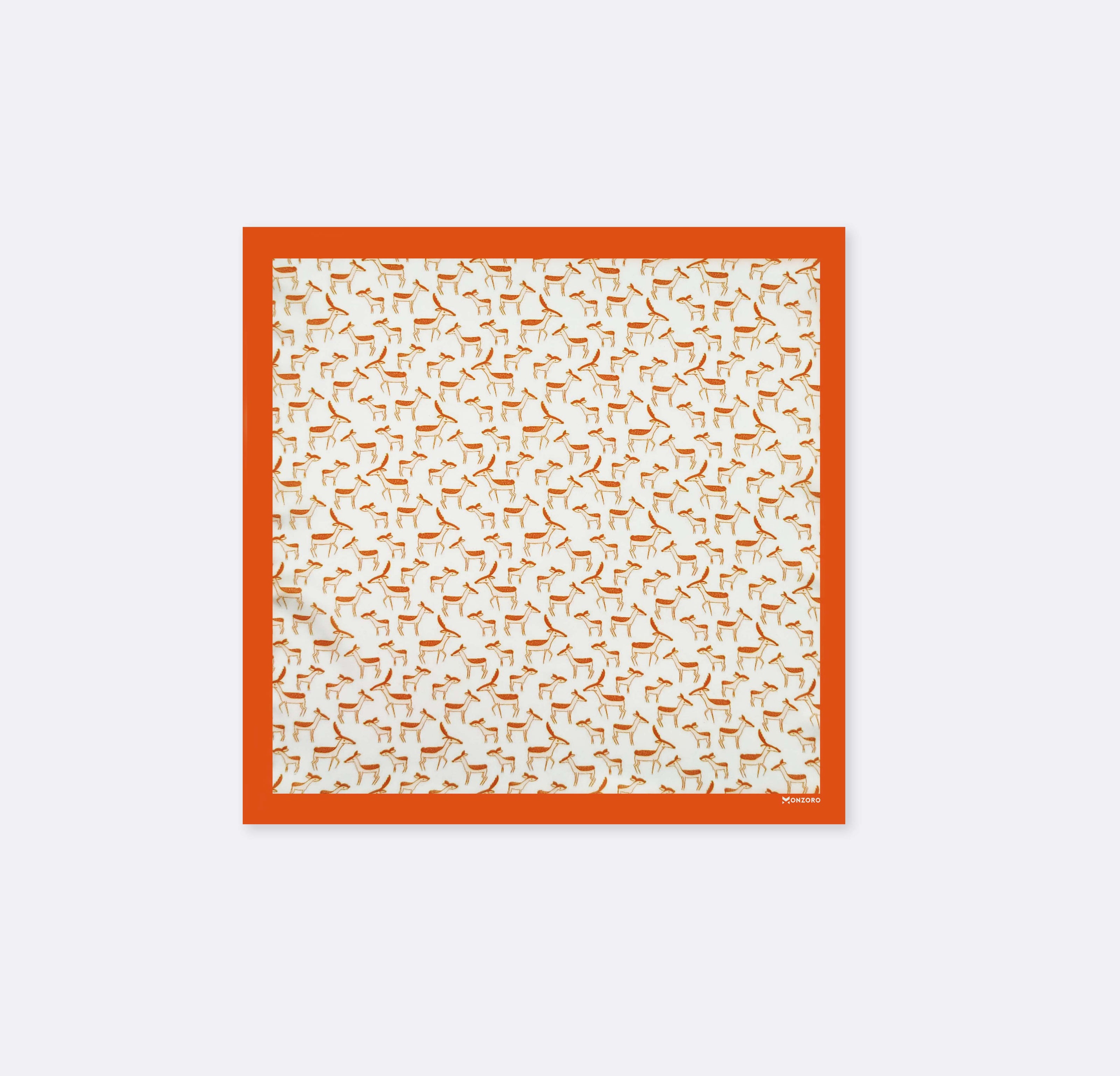 Animated Deer - Silk Pocket Square by Monzoro