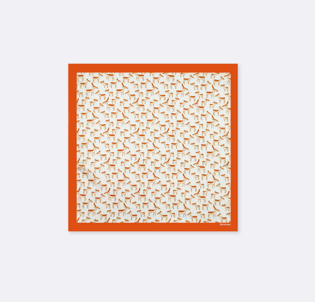 Animated Deer - Silk Pocket Square by Monzoro